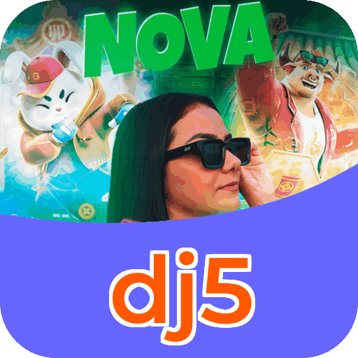 Interface do aplicativo dj5 mostrando jogos disponíveis no iOS e Android